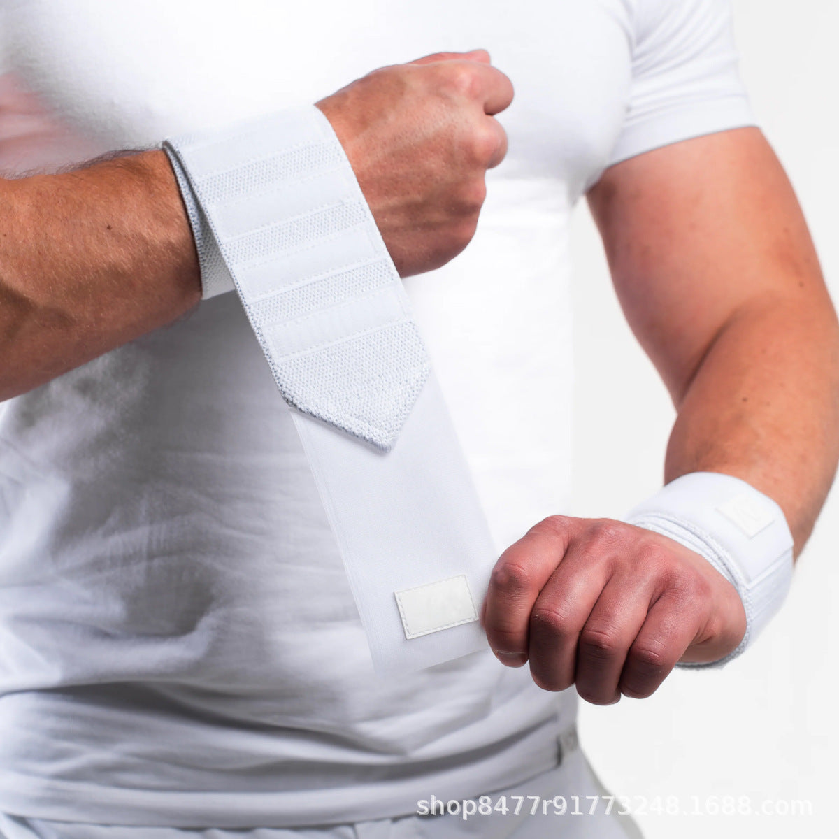 A7 Same Style Fitness Wristband Men's Equipment Training Pressurized Wristband Wrapped Bench Press Weightlifting Anti-Sprain Factory Wholesale - image 2