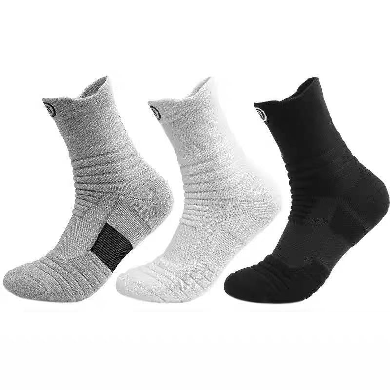 Basketball Socks Men's Running Marathon Outdoor Fitness Sports Socks Adult Thin Towel Bottom Cotton Socks Breathable Mesh - image 1