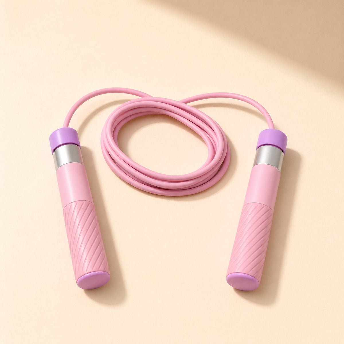 PVC bearing skipping rope with an adjustable 2.8 m rope and silicone handles - view 2