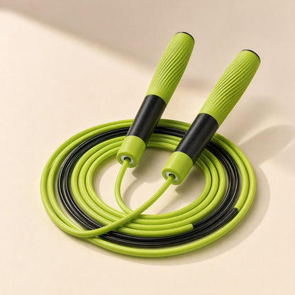 PVC bearing skipping rope with an adjustable 2.8 m rope and silicone handles - view 4