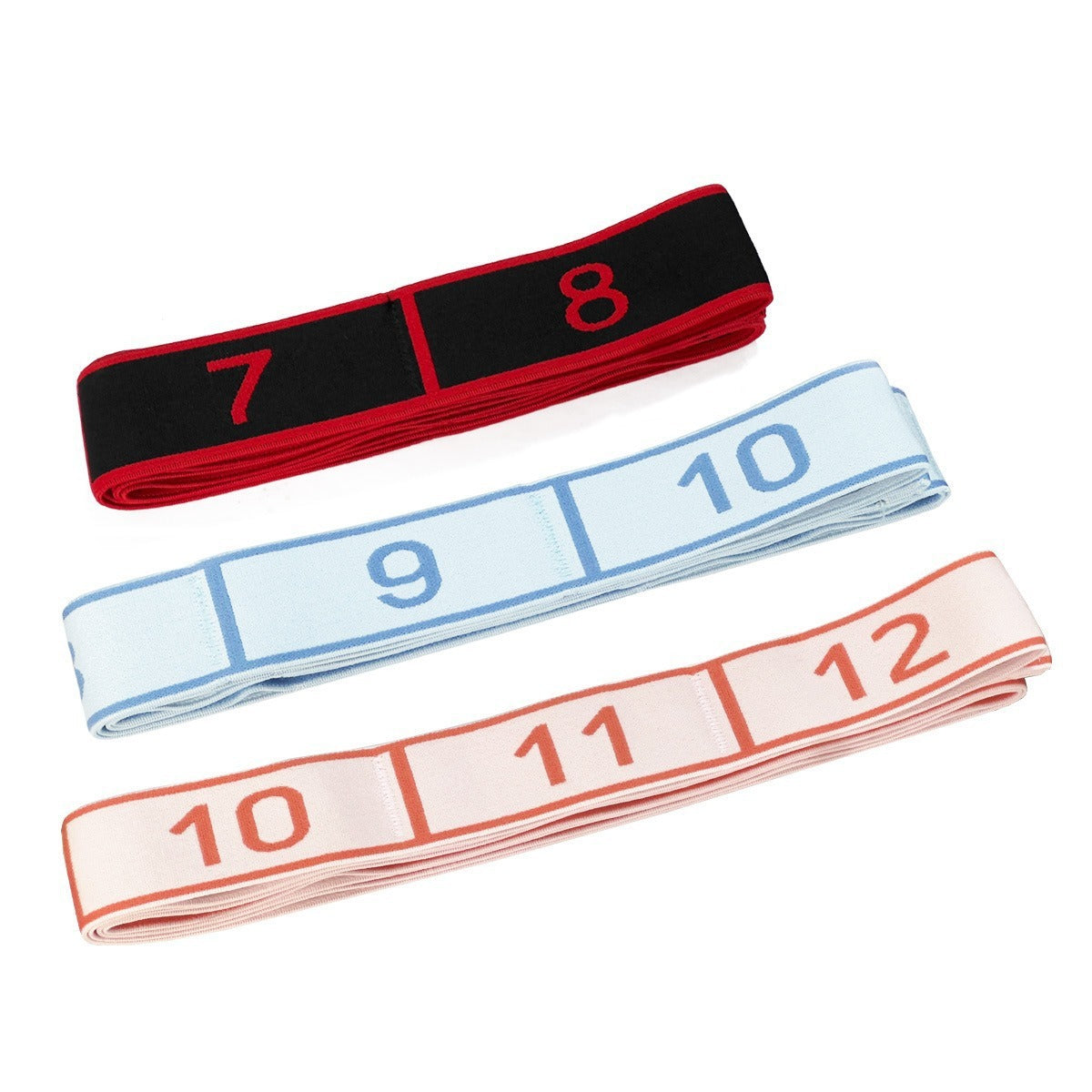 In-Stock Digital Dance Resistance Bands Yoga Straps 8-Grid 10-Grid 12-Grid Exercise Waist Leg Stretching Resistance Bands - image 5