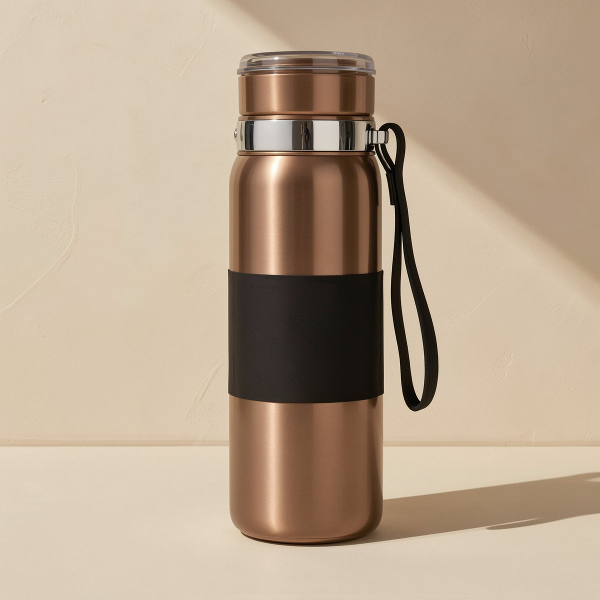 Runquench 316 stainless steel sports water bottle with portable sling - view 3
