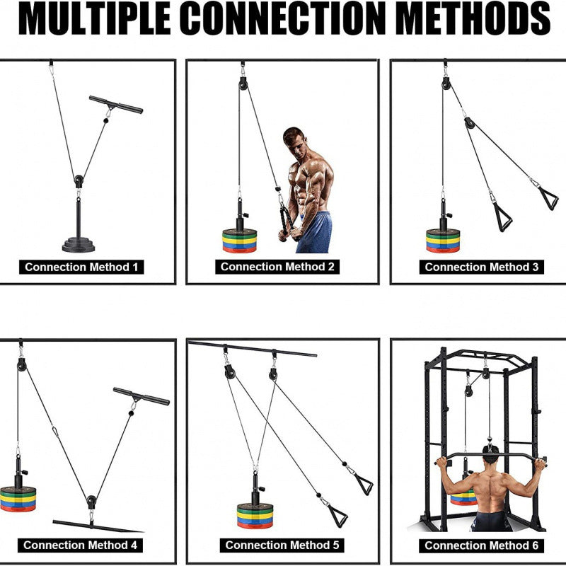 Pulley Rope Pull-Down Set Fitness Equipment Accessories DIY Chest Clamp Kit Arm Strength Device Triceps Free Matchinging - image 1