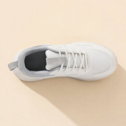 Breathable mesh lace-up shoes with an EVA sole, round toe, and low heel - view 2