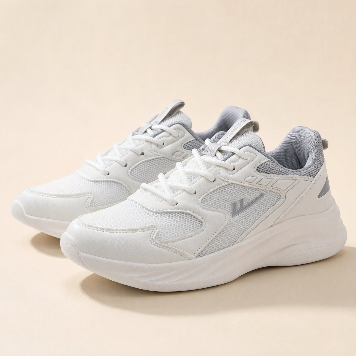 Breathable mesh lace-up shoes with an EVA sole, round toe, and low heel - view 3