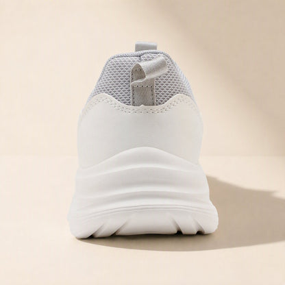 Breathable mesh lace-up shoes with an EVA sole, round toe, and low heel - view 4