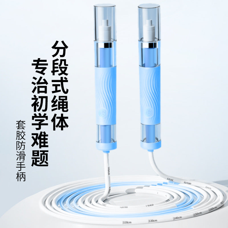 New Double-Bearing Children's Jump Rope with Transparent Handle, Coach-Grade Stainless Steel Double Bearing 3.0 Racing Student Exam Jump Rope - image 3