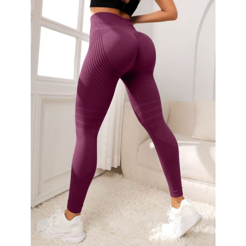 European and American Cross-Border Ultra-High-Waisted Seamless Yoga Pants with Peach Butt Lift, Fitness Sports Butt-Lifting Leggings, High Elasticity for Women - image 2