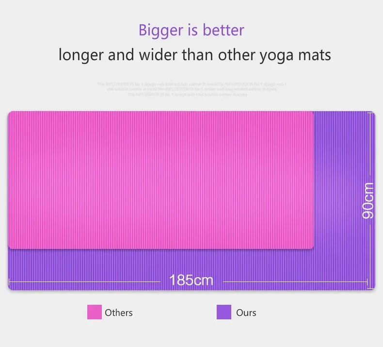 185*90cm Enlarged Yoga Mat 15mm
