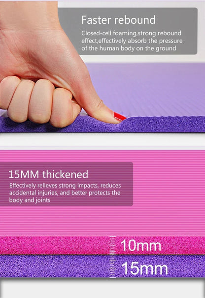 185*90cm Enlarged Yoga Mat 15mm