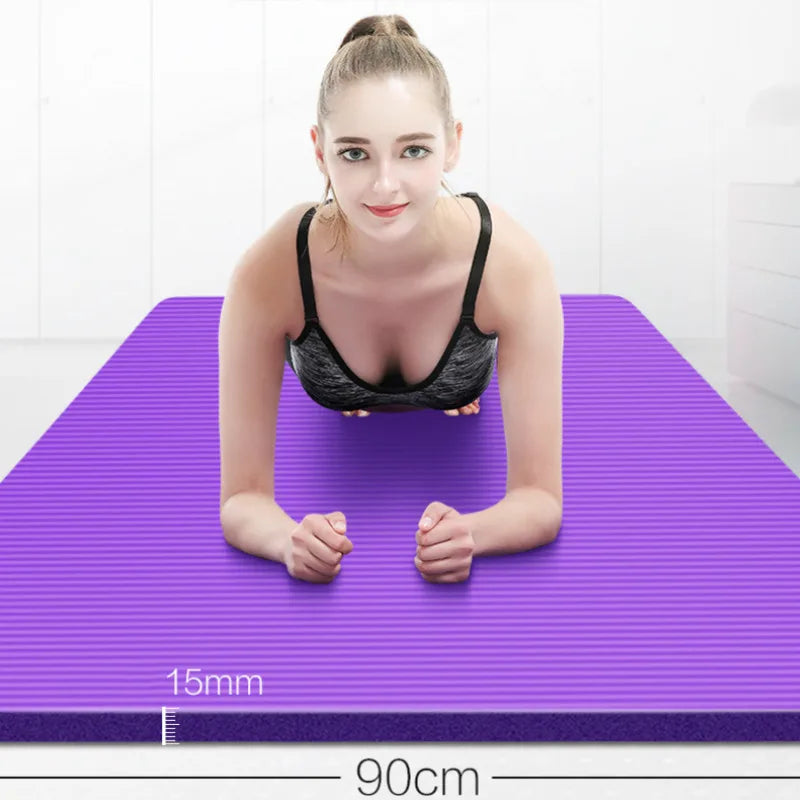 185*90cm Enlarged Yoga Mat 15mm