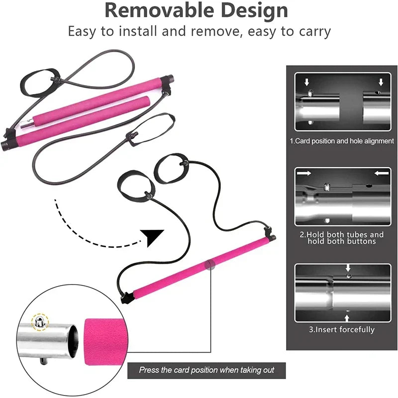 Splicing Portable Pilates Bar Yoga Pole