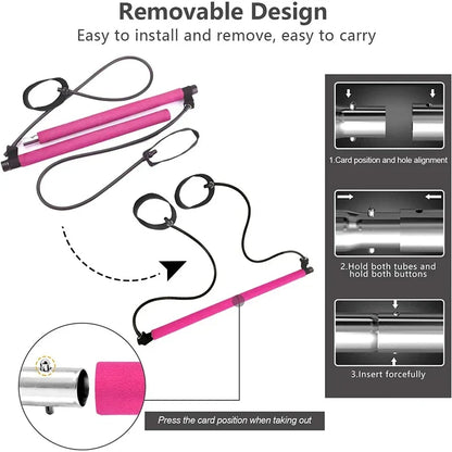 Splicing Portable Pilates Bar Yoga Pole