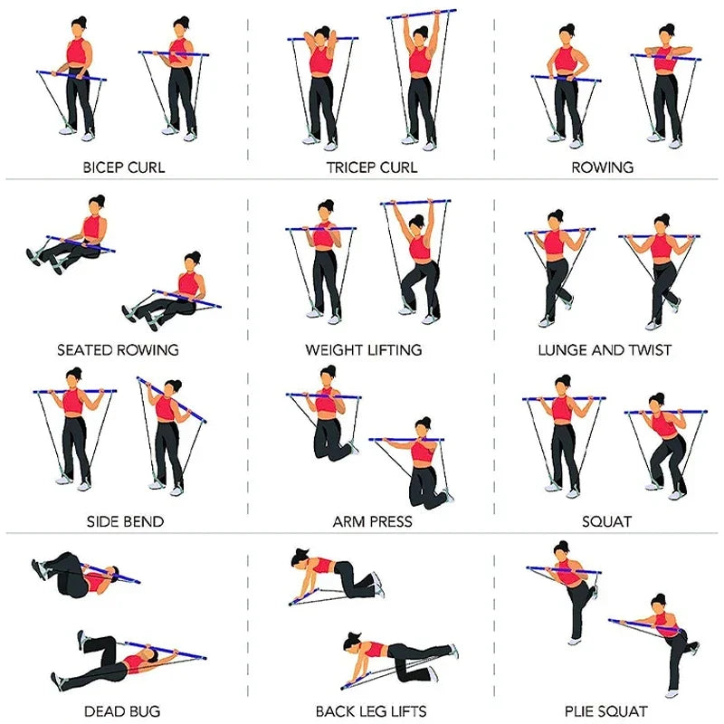 Splicing Portable Pilates Bar Yoga Pole