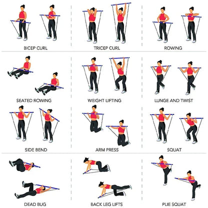 Splicing Portable Pilates Bar Yoga Pole