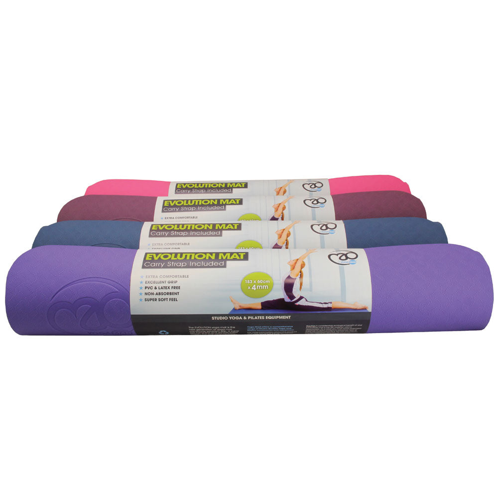 Evolution Yoga Mat 4mm with Carry String