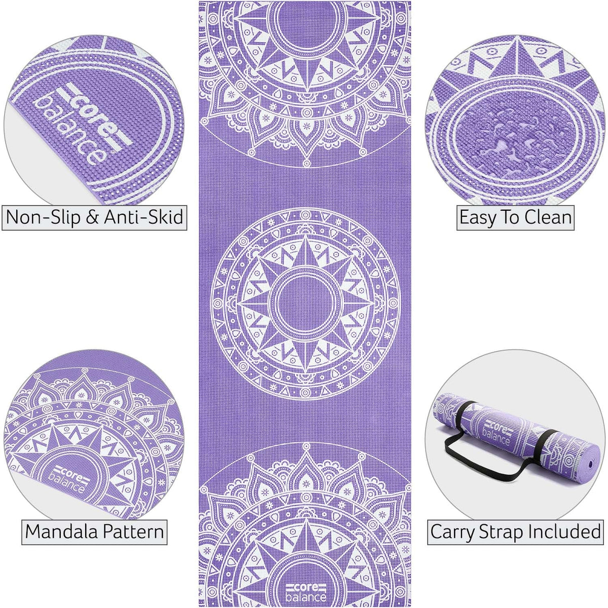 Core Balance Yoga Mat - Non Slip