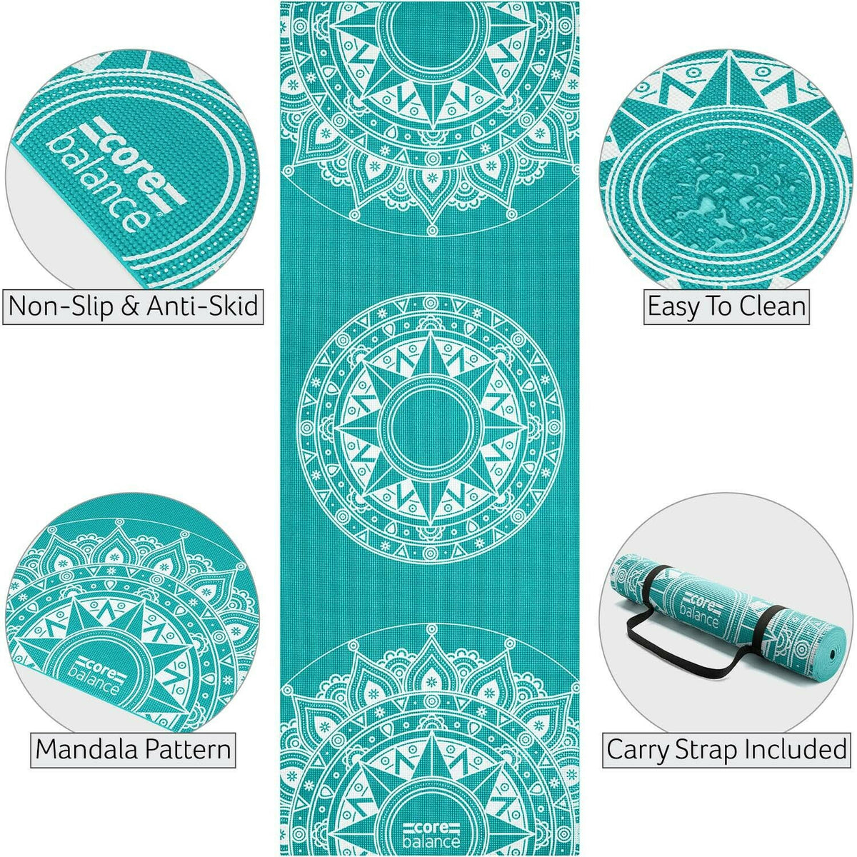 Core Balance Yoga Mat - Non Slip