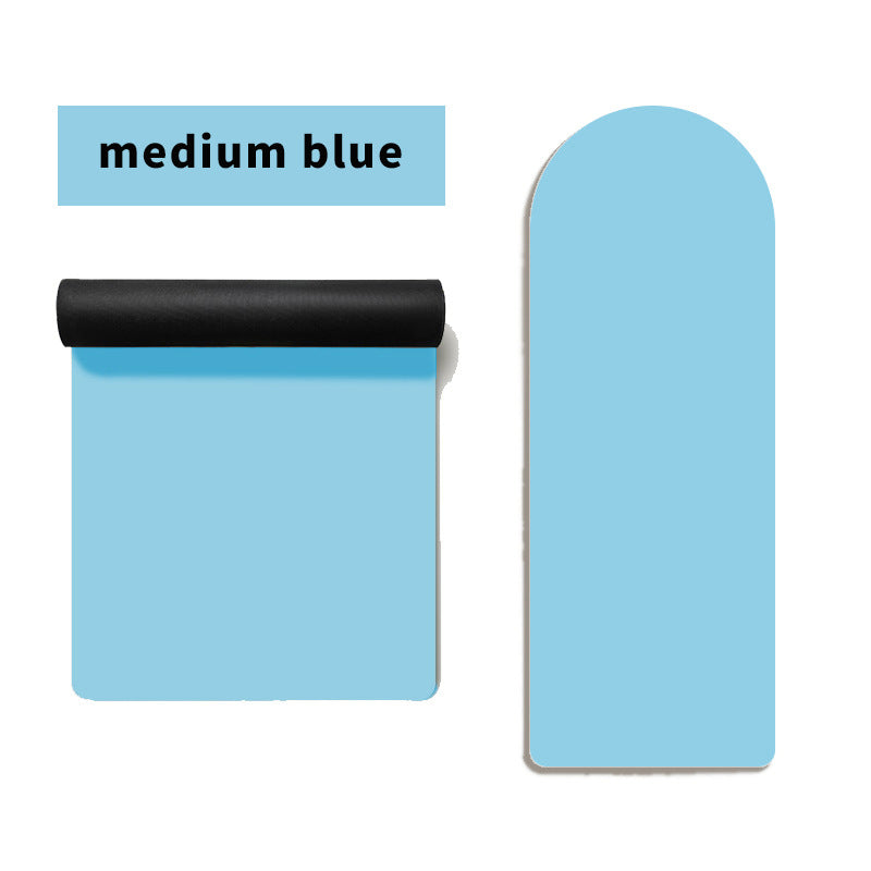 Solid-color Semi-circular PU Rubber Yoga Mat For Home Use
