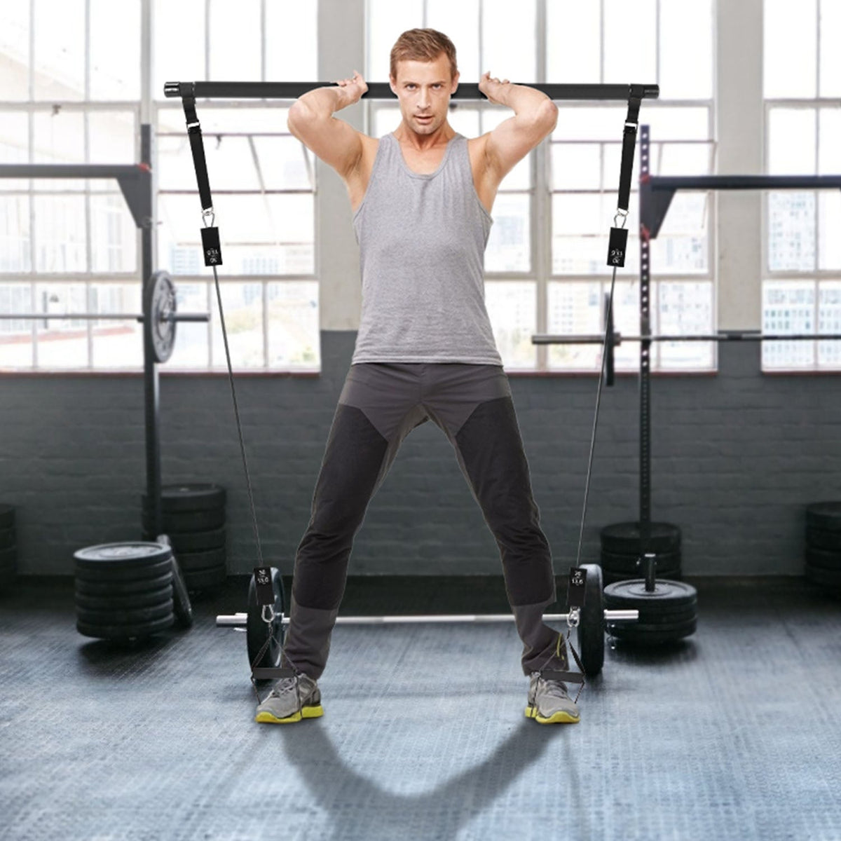 100LBS OR 180LBS Band Options - 1Pc Pilates Bar Kit Multifunctional Pilates…