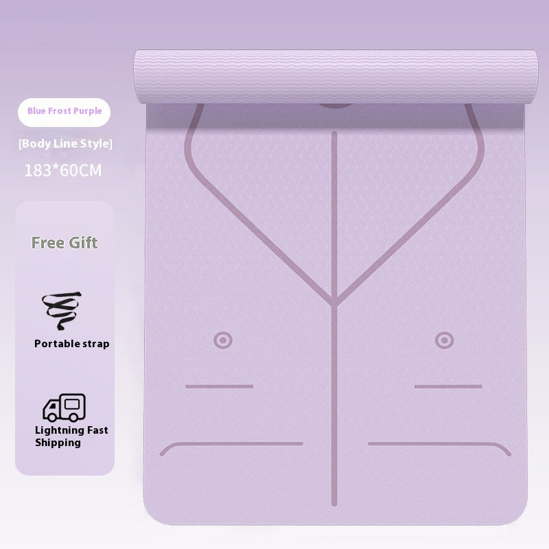 Home Yoga Mat Body Line TPE Anti-skid Shock Absorption