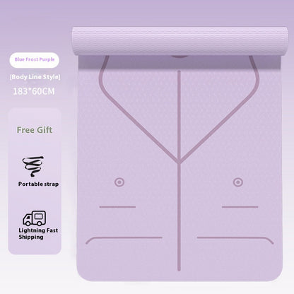 Home Yoga Mat Body Line TPE Anti-skid Shock Absorption