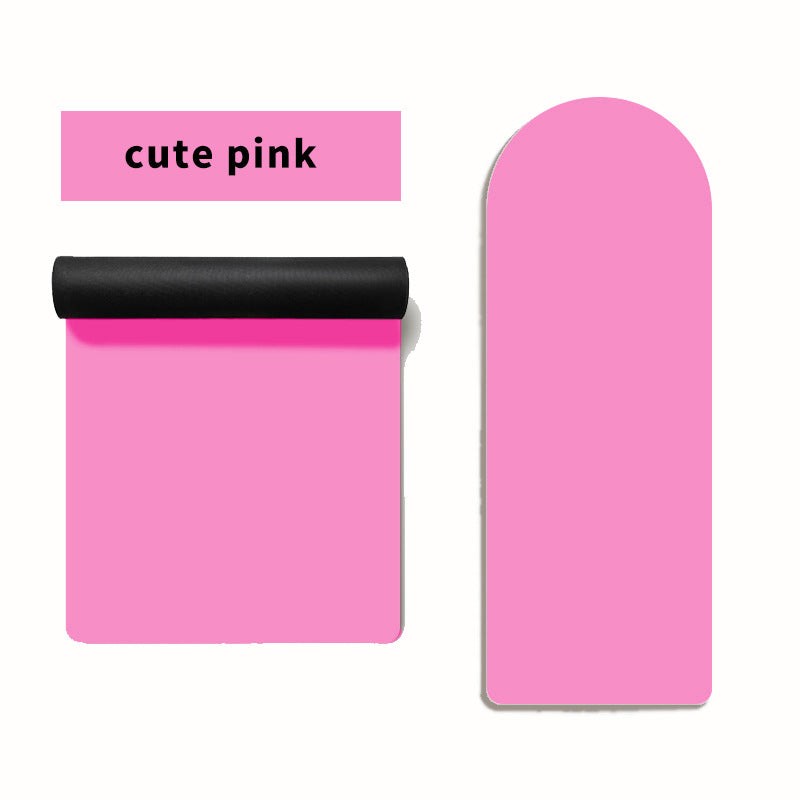 Solid-color Semi-circular PU Rubber Yoga Mat For Home Use
