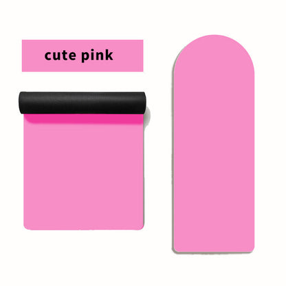 Solid-color Semi-circular PU Rubber Yoga Mat For Home Use