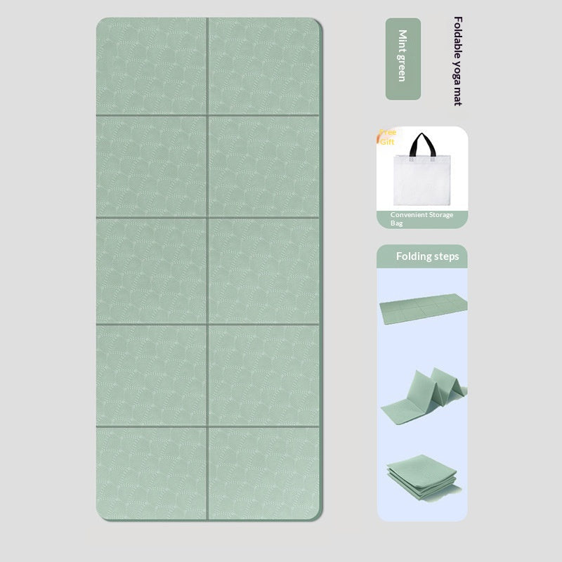 TPE Foldable Yoga Mat, Thickened And Non-slip