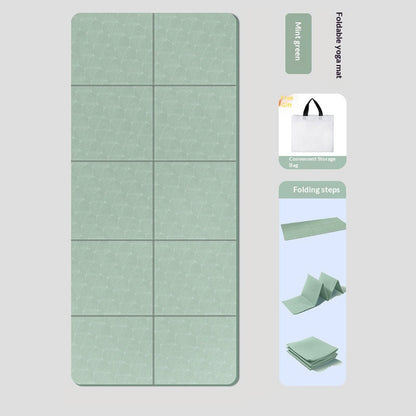 TPE Foldable Yoga Mat, Thickened And Non-slip