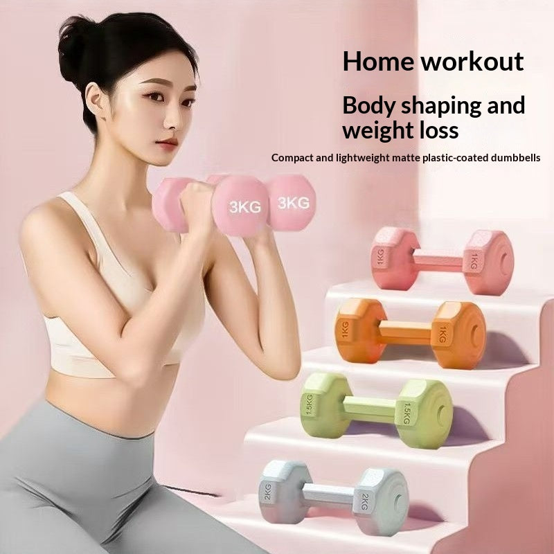 Rubber-coated Dumbbell Pair