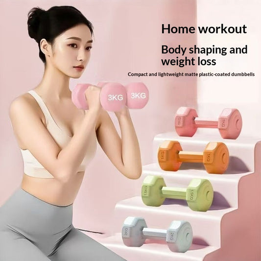 Rubber-coated Dumbbell Pair