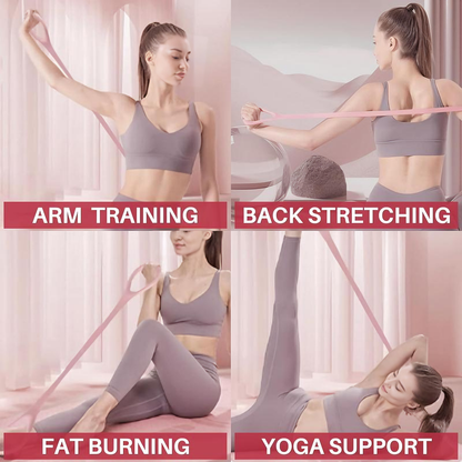 1P 8-shaped Silicone Yoga Resistance Band - Elastic Fitness Stretching Rope,…