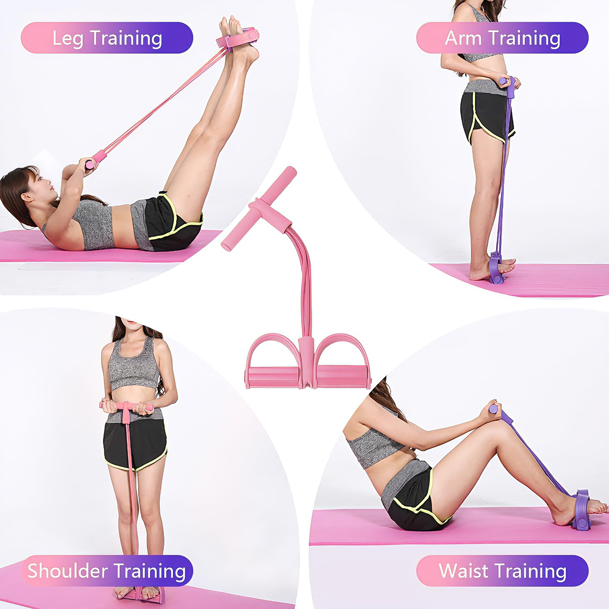 6-Tube Pedal Puller Resistance Rope, Foot Pedal Resistance Band, Yoga…