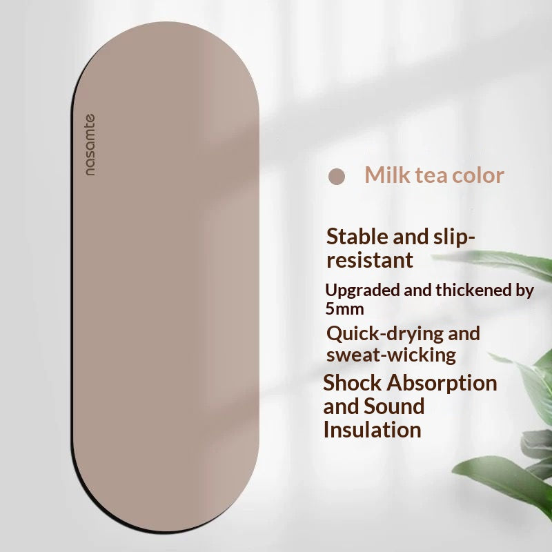 Non-Slip Yoga Mat with Sweat-Wicking Fabric