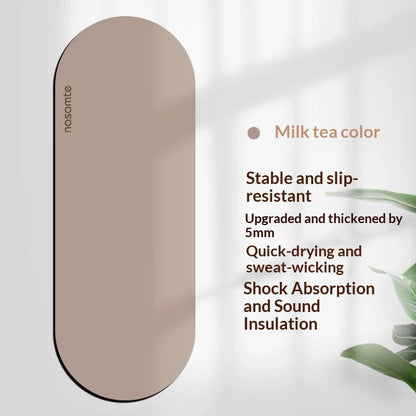 Non-Slip Yoga Mat with Sweat-Wicking Fabric
