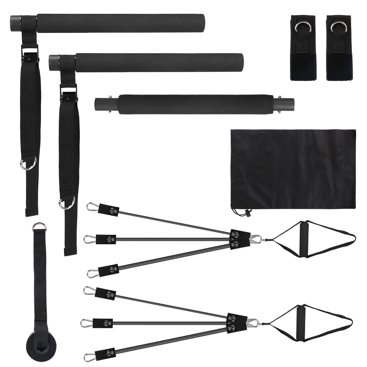 Pilates Bar with Resistance Bands Kit