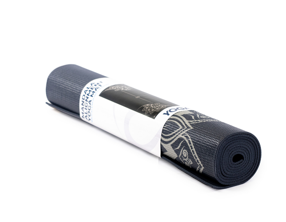 Grip - Anti-slip Mandala Alignment Yoga Mat - Knee and Joint Support Yoga Mat