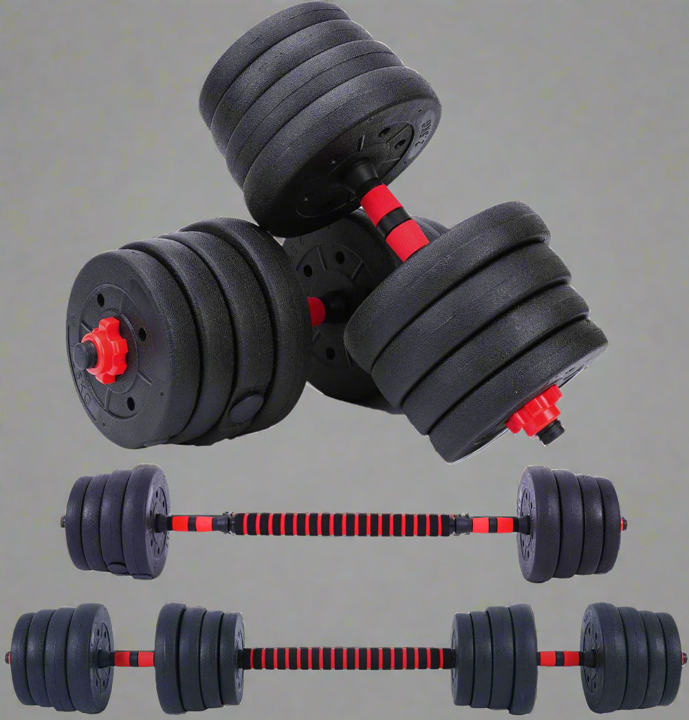 110 LB 2-in-1 Dumbbell & Barbell Set – Full-Body Workout Weights | Model DXYL02