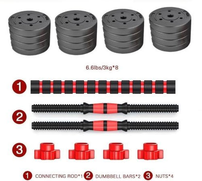 110 Lbs Adjustable Dumbbell Weight Set for Strength Training & Lifting | SKU: S1225