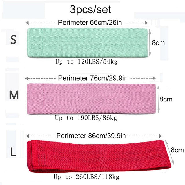 Yoga Belt: Adjustable Resistance Band 3 Level Rubber