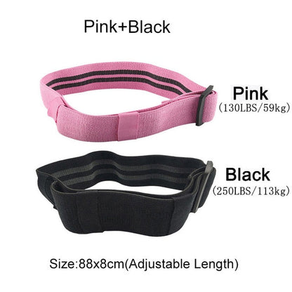 Yoga Belt: Adjustable Resistance Band 3 Level Rubber