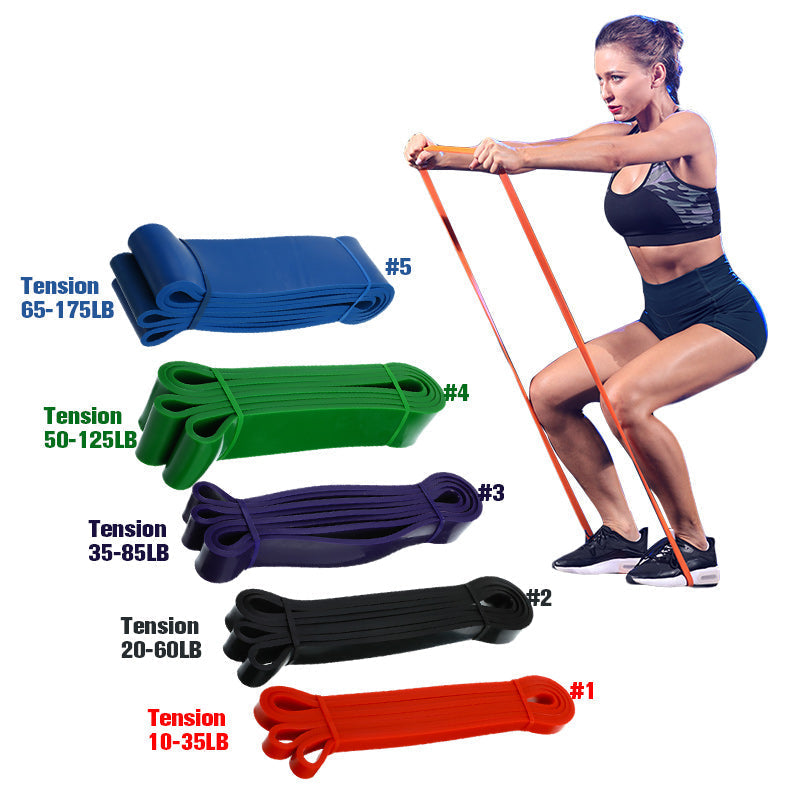 Yoga Belt: 7 Level Rubber Bands