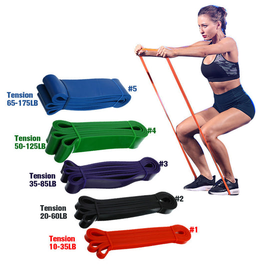 Yoga Belt: 7 Level Rubber Bands