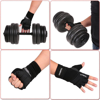 Gym Gloves With Wrist Support - For Body Building Sports, Fitness, Weight-lifting