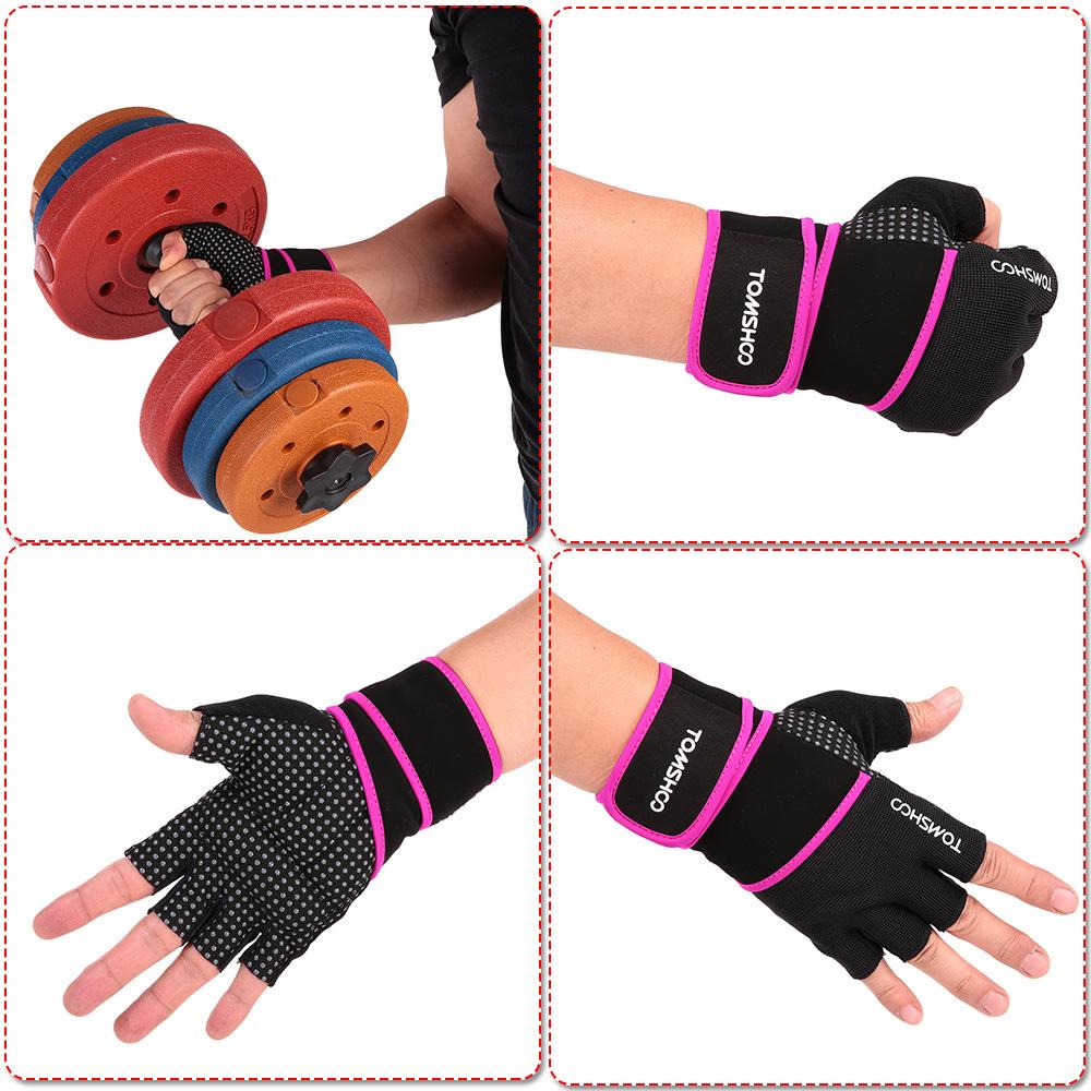 Gym Gloves With Wrist Support - For Body Building Sports, Fitness, Weight-lifting