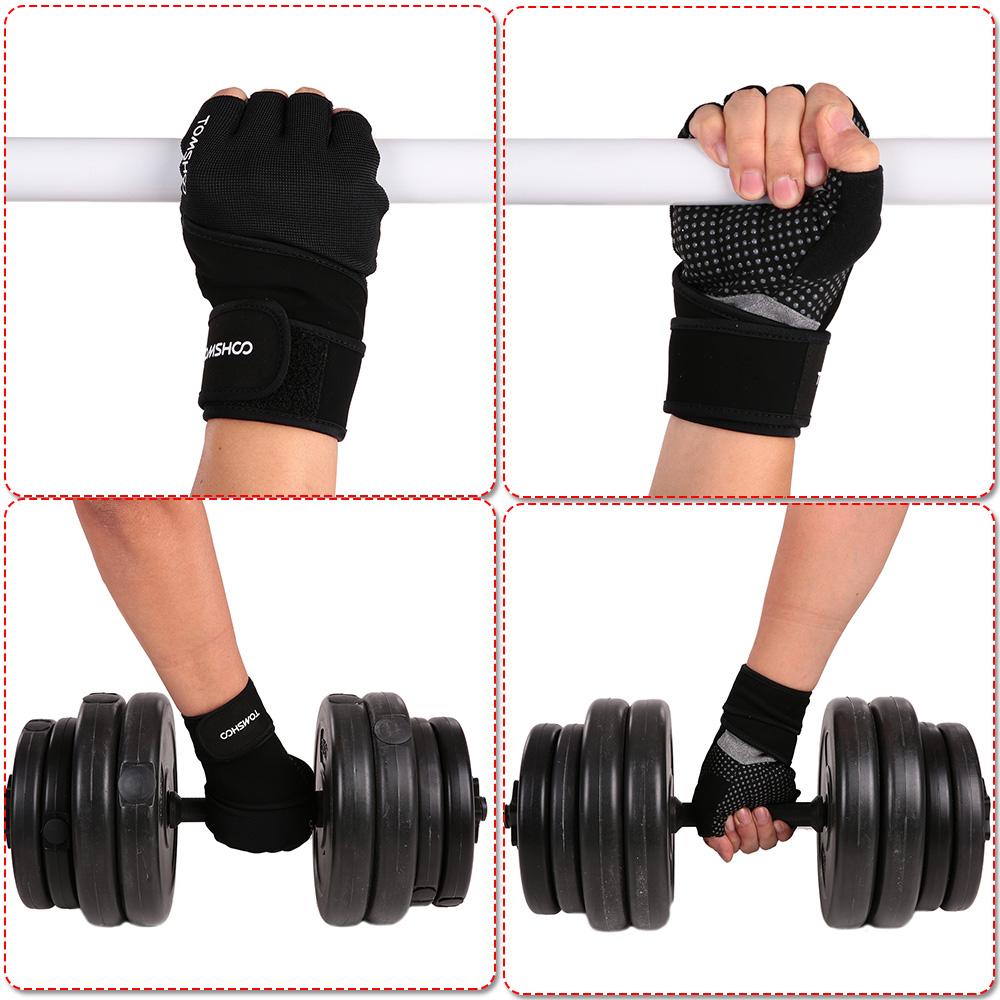 Gym Gloves With Wrist Support - For Body Building Sports, Fitness, Weight-lifting