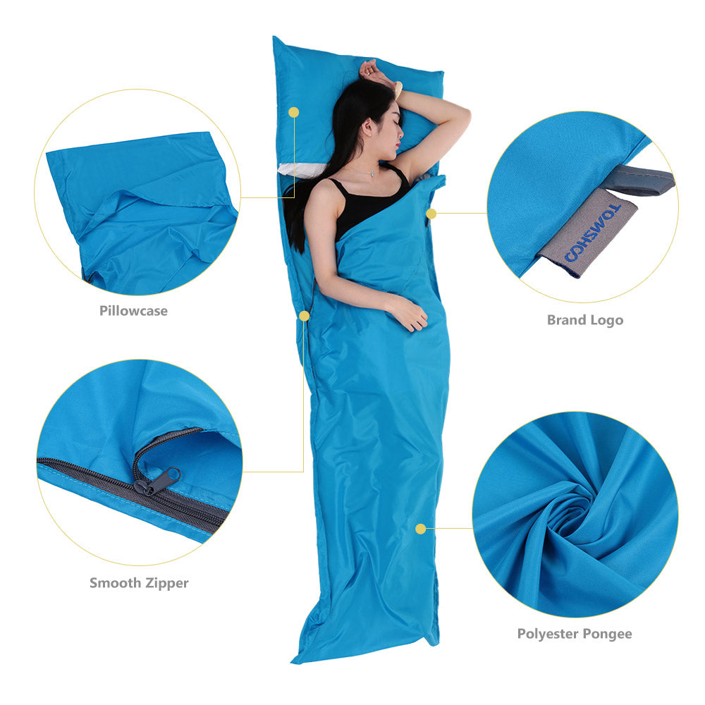 Lightweight Sleeping Bag with a Pillowcase