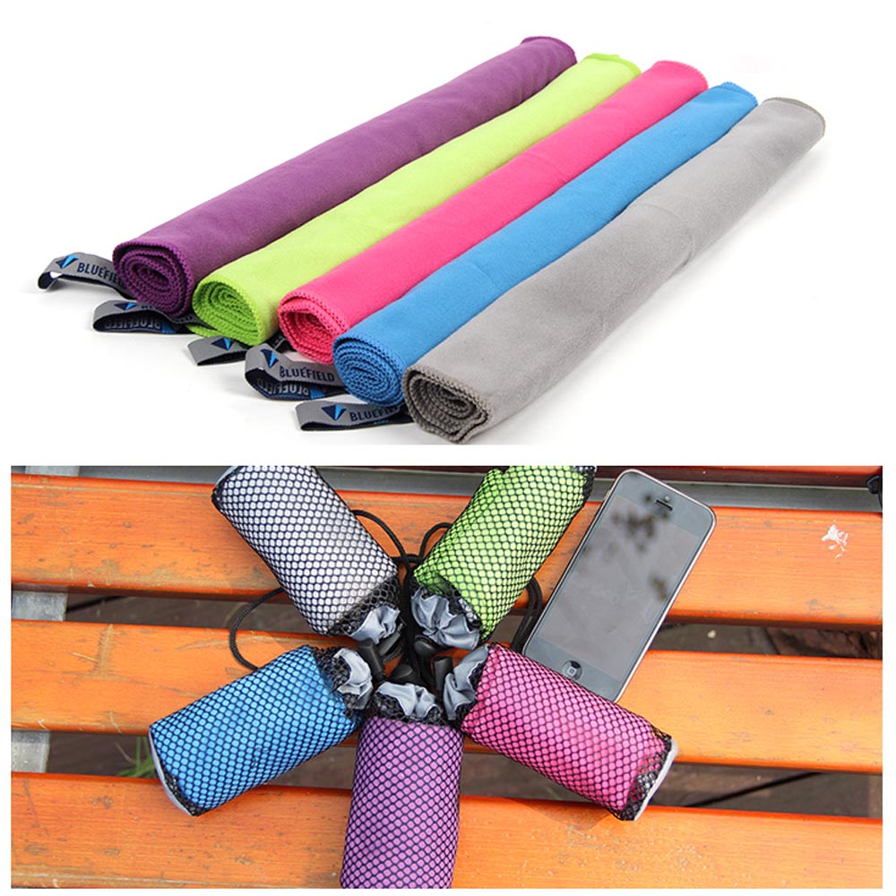 Compact Quick-drying Camping Beach Towel with a Bag