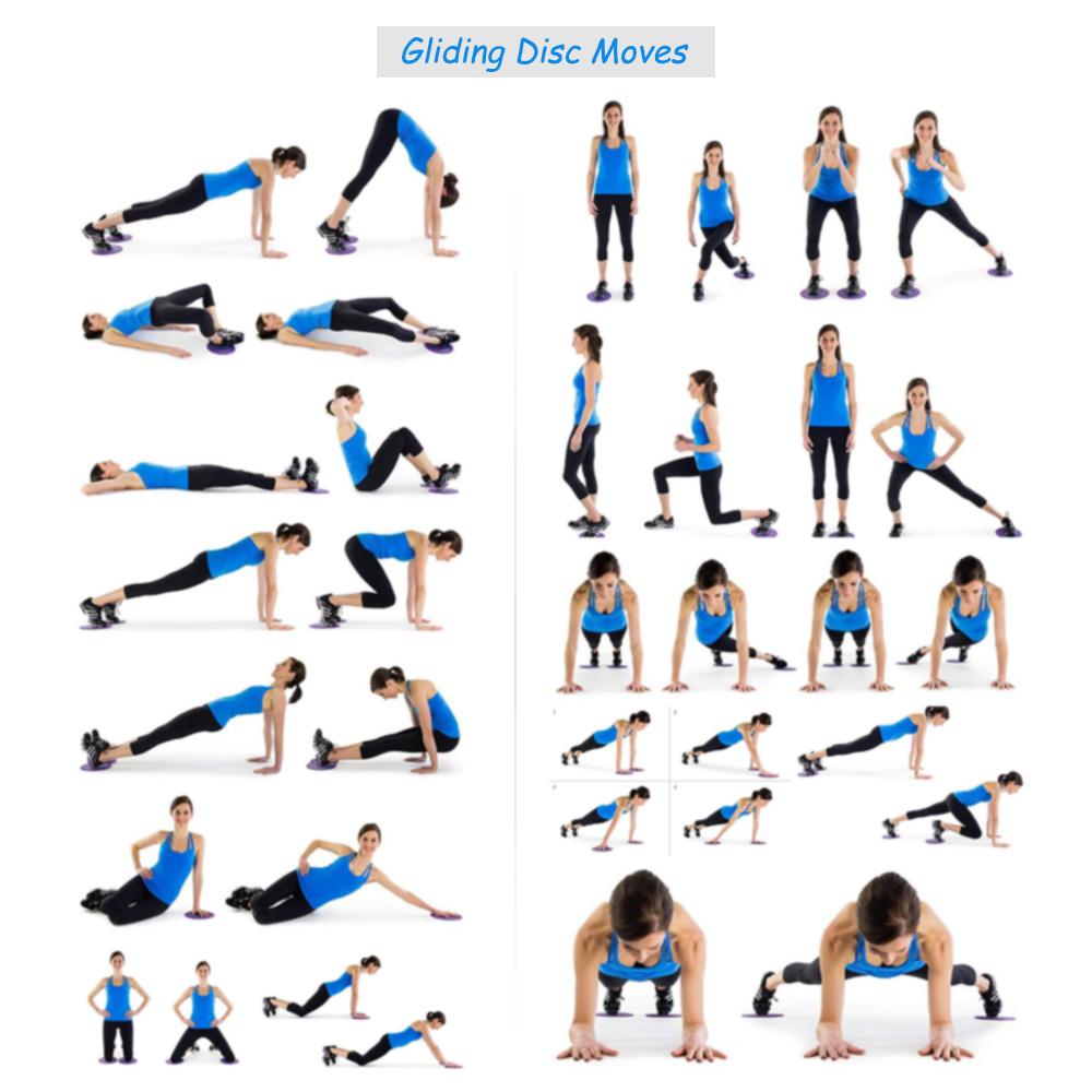 4 Piece Set, Fitness Gliding Discs - Gym Sliders, For Body Core Workout